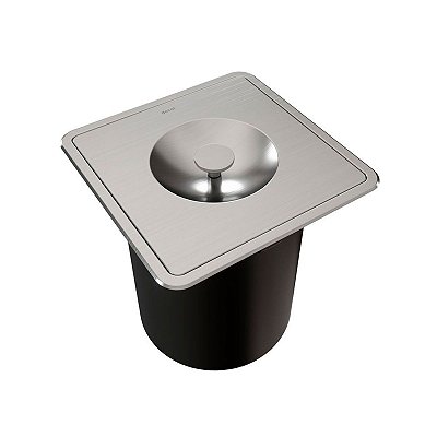 Lixeira Inox Embutir Docol Quadrada 6l De Aço Inox 016117016