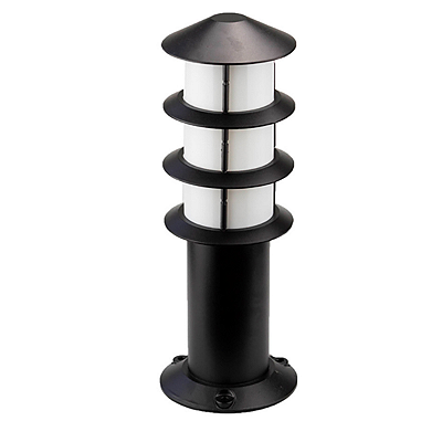 Poste Balizador Oriental Externo 35cm Preto Alumínio Germany