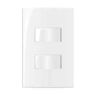 Interruptor Duplo Paralelo 4x2 Branco Sleek 10A 250v Margirius