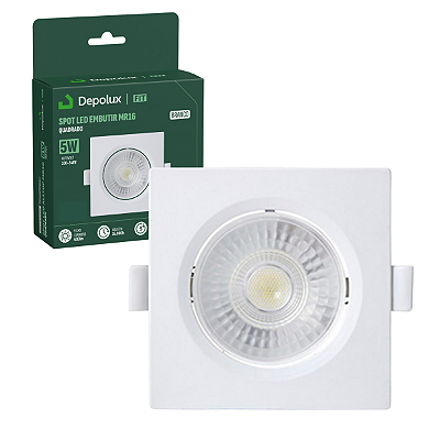 Spot de Led 5w Embutir Quadrado 9x9cm Fit Bivolt Depolux