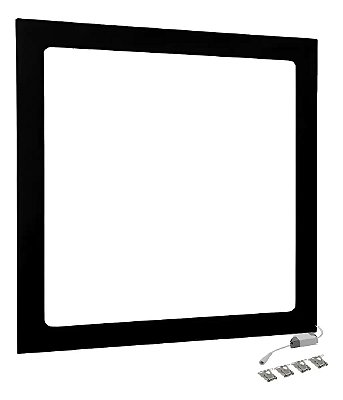 Painel de Led 32W 40x40cm Quadrado Embutir Preto Bivolt Blumenau