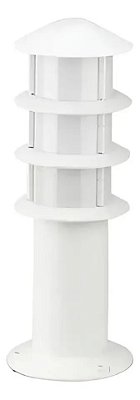 Poste Balizador Oriental Externo 35cm Branco Alumínio Germany