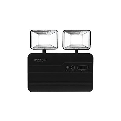 Luminária Emergência Led 2 Faróis 5w 1200lm Preto Bivolt Blumenau