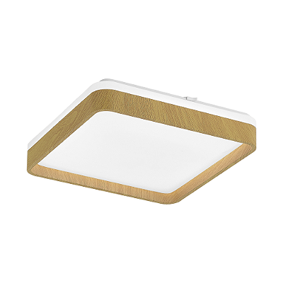 Plafon LED Duetto 18W Cor Luz Ajustável 280cm Amadeirado Blumenau Iluminação Bivolt