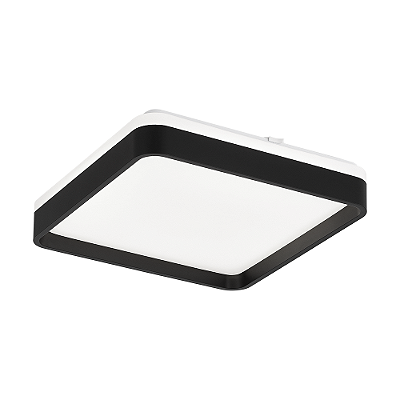 Plafon LED Duetto 18W Cor Luz Ajustável 280cm Preto Blumenau Iluminação Bivolt