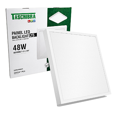 Painel de Led 48W 60x60cm Quadrado Sobrepor Branco Bivolt Taschibra