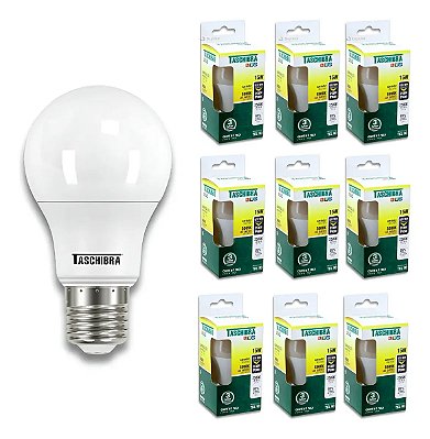 Kit 10 Lâmpada Led 15W Taschibra TKL90 Bivolt Soquete E27