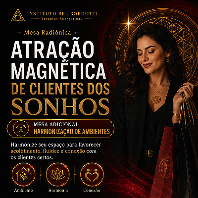 Mesa Radiônica Atração Magnética de Clientes dos Sonhos Versão 2.0 + Ambientes