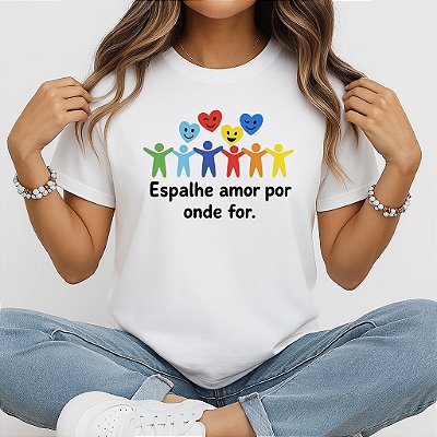 Camiseta Baby Look Feminina Espalhe Amor