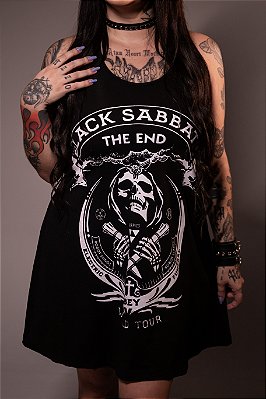 Vestido Black Sabbah nadador curto