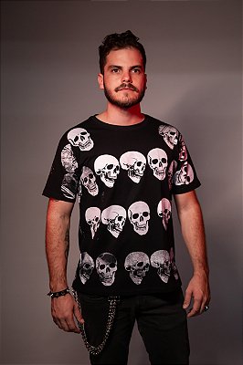 Camisa Caveira toda batida
