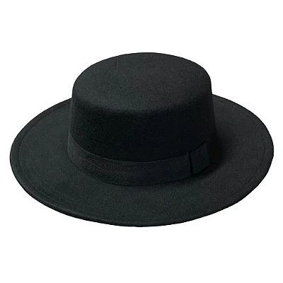 Chapéu Cássico Preto topo reto