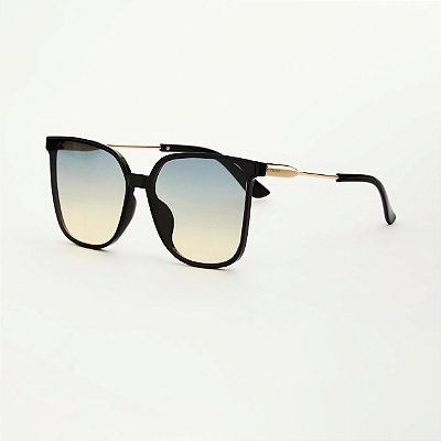 ÓCULOS DE SOL TRITON EYEWEAR QUADRADO ACETATO PRETO