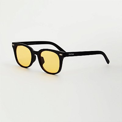 ÓCULOS DE SOL TRITON EYEWEAR QUADRADO ACETATO PRETO