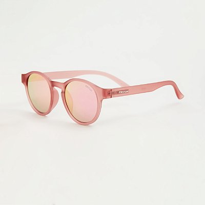 ÓCULOS DE SOL TRITON EYEWEAR REDONDO ACETATO ROSA CLARO