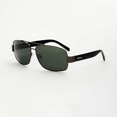 ÓCULOS DE SOL TRITON EYEWEAR POLARIZADO RETANGULAR METAL GRAFITE