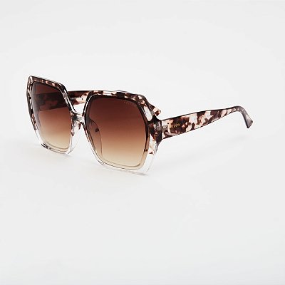 ÓCULOS DE SOL TRITON EYEWEAR HEXAGONAL ACETATO TARTARUGA