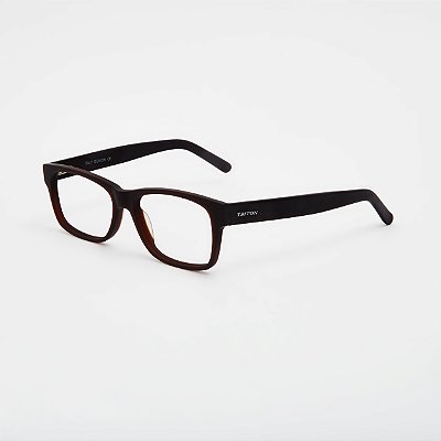 ÓCULOS DE GRAU TRITON EYEWEAR RETANGULAR ACETATO MARROM FOSCO