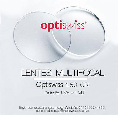 LENTE MULTIFOCAL OPTISWISS 1.50 CR (ATENDE TODOS OS GRAUS - DIGITAL COM CAMPO DE VISÃO AMPLIADO)
