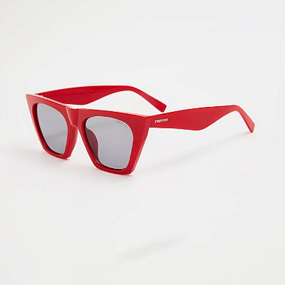 ÓCULOS DE SOL TRITON EYEWEAR GATINHO ACETATO VERMELHO