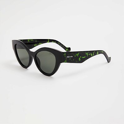 ÓCULOS DE SOL TRITON EYEWEAR GATINHO ACETATO PRETO