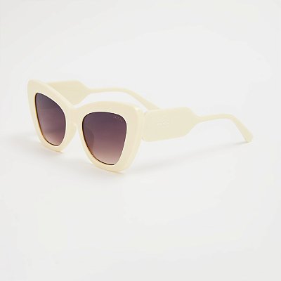 ÓCULOS DE SOL TRITON EYEWEAR GATINHO ACETATO OFF WHITE