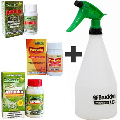 Kit 1un Kapina Plus 60ml + 1un Pankada 60ml + 1un Arranka EW 100ml + 1un Pulverizador Manual Practical 1,0L