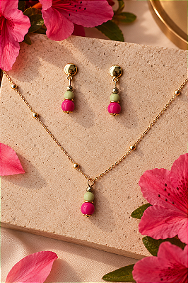 Conjunto Azaleia - Brinco e Colar