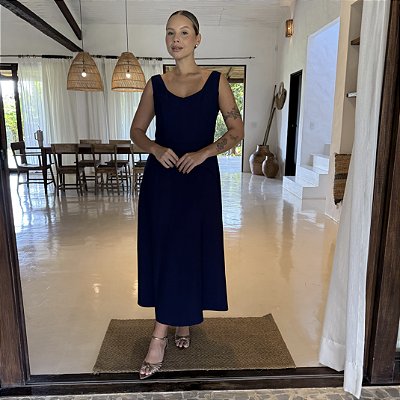 VESTIDO EVASÊ MARINHO