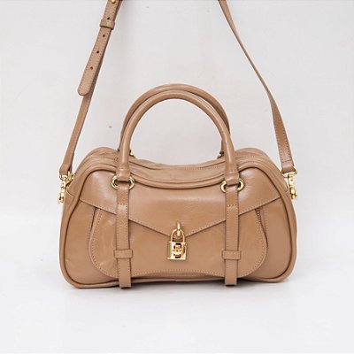 BOLSA COURO LISO