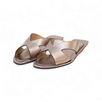 MULE COURO METALIZADO