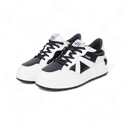 TENIS COURO BICOLOR