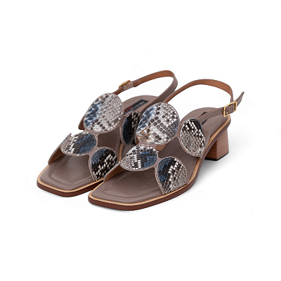 SANDALIA COURO PYTHON