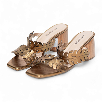 MULE COURO METALIZADO