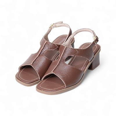 SANDALIA COURO LISO