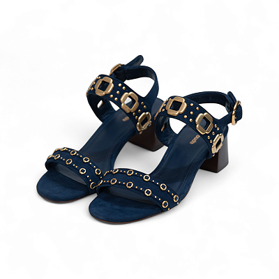 SANDALIA COURO CAMURÇA ILHOS