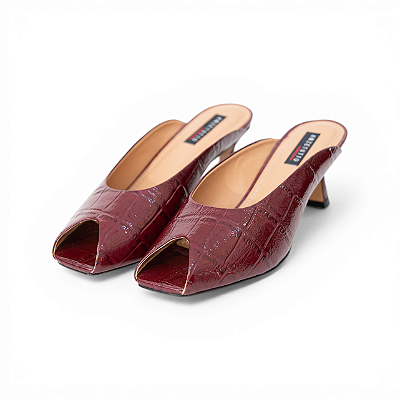 MULE COURO CROCO ANZETUTTO