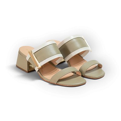 MULE COURO LUIZA BARCELOS