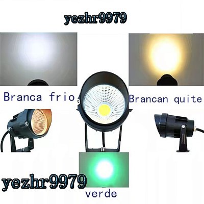 Luminária Espeto Jardim Cob Led 7w Prova Dágua Bivolt Branco (D25-ESPETOJARDIM