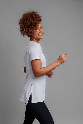 Blusa dry longa reta Branca