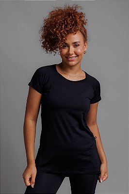 Blusa dry longa reta Preta