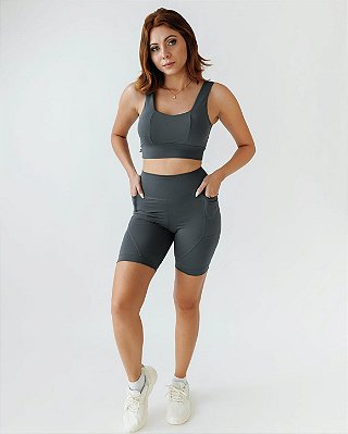 Conjunto Fitness grafite estilo, Conforto e Performance
