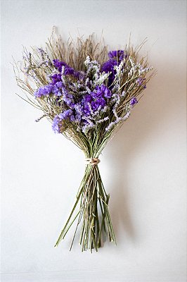 Mini buquê com Flores desidratadas - Melissa Roxa