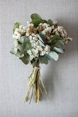 Mini buquê com Flores desidratadas -Liz Branca
