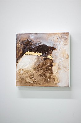 Tela 1 Abstrata tons terrosos, 30x30cm