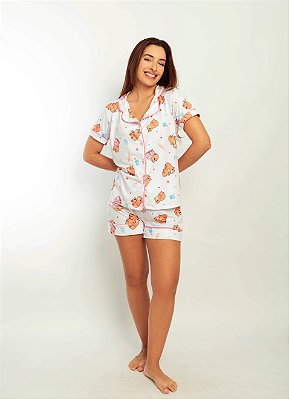 Pijama Feminino Americano Capivara