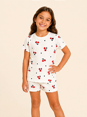 Pijama Infantil Cereja