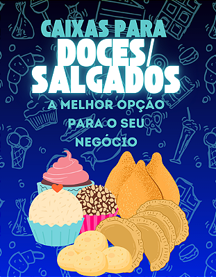 Mini banner doces/salgados