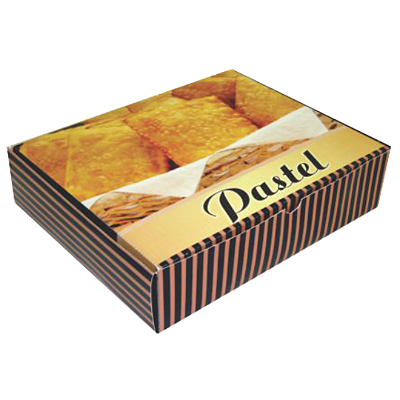 Caixa Para Pastel Média Quadrada - Kit 25 Unidades
