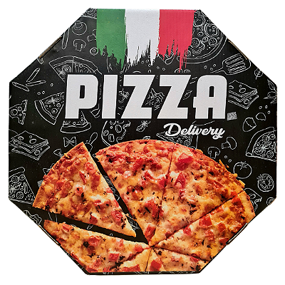 Caixa Para Pizza Oitavada 35cm x 3 cm - 25 Unidades